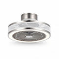 Ventilador de teto com iluminação LED design moderno metal prata 30 x 30 x 10cm